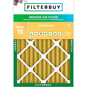 Filterbuy 10x17x2 Air Filter (1-Pack), Pleated MERV 11 Allergen Defense Replacement Outer Filters for WEN 3410 / 90243-027-2  Filtration System - 1 of 4