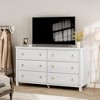 6 Drawer Dresser for Bedroom, Wide Wooden Chest of Drawers with Clothes Storage Organizer, for Living Room Hallway - 2 of 4