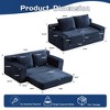 TiramisuBest Loveseat Sofa with Deep Seat, Reversible, Modern Corduroy Convertible Sofa Bed for Living/Bedroom, Dark Grey - 4 of 4