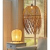 tagltd Birds Bamboo Woven Pendant Lamp - Natural Ceiling Light, 30" H x 19.7" L x 19.7" W, Easy Care, Everyday Decor - 3 of 3