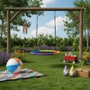 Gymax 40" Saucer Tree Swing Outdoor Oxford Platform Swing w/ Steel Frame Colorful Swing Seat Round Flying Swing for Kids - 2 of 4