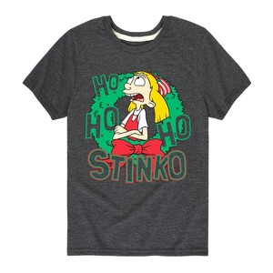 Boys' - Hey Arnold! - Ho Ho Ho Stinko Short Sleeve Graphic T-Shirt - 1 of 4