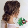 Unique Bargains Christmas Hair Rope Tree Cartoon Bell for Christmas Red Green 1 Pc - 2 of 4