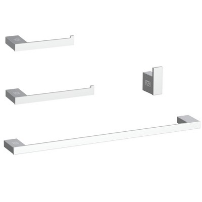 Elegant Lighting Sofia 4-Piece Bathroom Hardware Set in Chrome