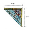 Chloe Lighting Obsidian Mission Tiffany-Glass Window Panel 10`` Wide - 4 of 4