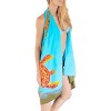 LA LEELA Women's Summer Bikini Wraps Beach Wrap Swimwear Sarong Cover up Skirt Bathing suit Swimsuit Pareo Coverups for Women One Size Orange, Turtle - 4 of 4