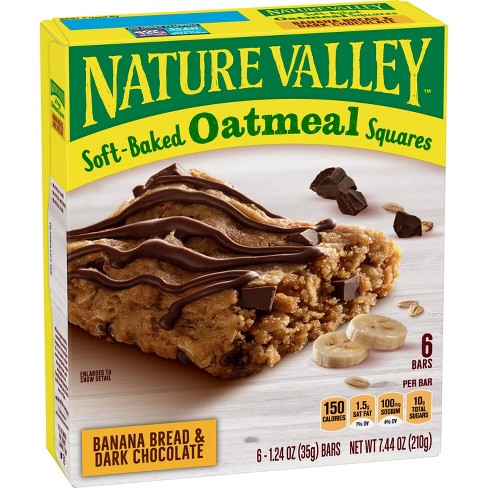Nature Valley Banana Bread Dark Chocolate Soft Baked Oatmeal Squares 7 44oz 6ct Target