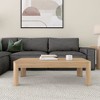 Plank+Beam Solid Wood 48" Modern Rectangular Coffee Table, Coffee Table for Living Room - 2 of 4