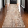 Beige And Brown Abstract Area Rug With Fringe - 2 of 4