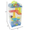 YML 3-Level Clear Plastic Dwarf Hamster Mice Cage with Ball on Top Blue - 4 of 4
