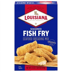 Louisiana Fish Fry Products Crispy Seasoned Fish Fry Seafood Breading Mix, 22 oz Box, Pack of 2 - 1 of 1