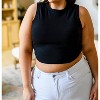 Women's Best Friends Cropped Tank - White Birch - 4 of 4