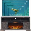 SinCiDo Fireplace TV Stand for 75" TV  w/ Fireplace & Sliding Barn Door, w/ Remote Control, 3D Flame, Fire Place TV Stands for Living Room - 3 of 4