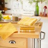 Design Imports  Assorted Everyday Dishtowel & Dishcloth Set 5 Piece, Honey Gold, Dt 18X28", Dc 13X13" - 3 of 4