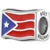 Sterling Silver Travel Charm - World Flags Country Bead for Bracelets, Gift for Mom & Daughter - 2 of 4