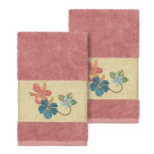 Linum Home Textiles 100% Turkish Cotton CAROLINE Embellished Towel Set - 1 of 2