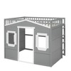 VYNXARIA Full Size House Loft Bed With Ladder£¬Gray+White Frame - 4 of 4