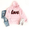 Simply Sage Market Women's Graphic Hoodie Buffalo Plaid Love - 2 of 2