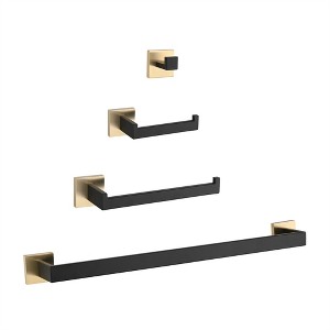 OUTSUPPLY 4 Piece Rust Proof Bathroom Hardware Set, Modern Safety Design, Effortless Installation - 1 of 4
