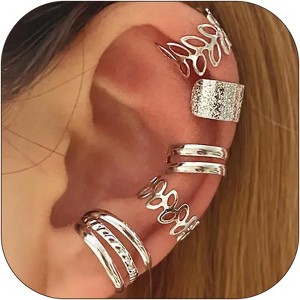 Ear Cuffs Non Piercing Ear Cuff Earrings for Women Trendy Clip on Cartilage Earring Stacks Non Pierced - 1 of 4
