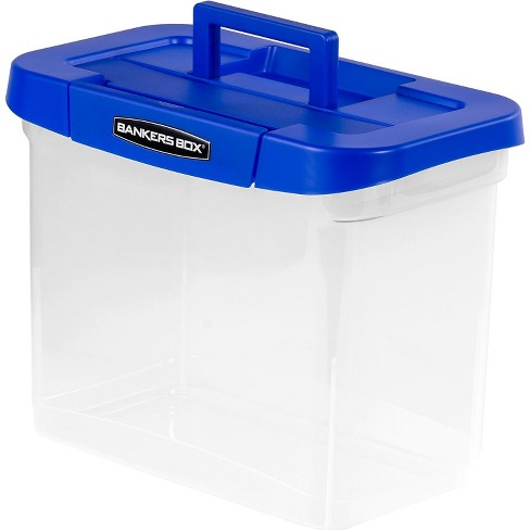 Sterilite 4 Gal. Portable File Box with Handle and Clear Lid (4