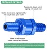 Unique Bargains Aluminum Alloy Durable Non Return One Way Check Valve Blue - 2 of 4