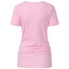 Clearlove Maternity Tunic Tops Maternity Shirt Side Button and Ruched Maternity Tunic Tops Maternity Short Sleeve T-Shirts - 3 of 4