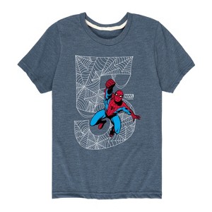 Boys' - Marvel - Spider-man 5Th Birthday Short Sleeve Graphic T-Shirt - 1 of 4