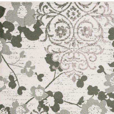 ivory/dark green
