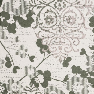 ivory/dark green