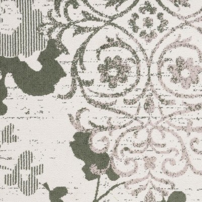ivory/dark green
