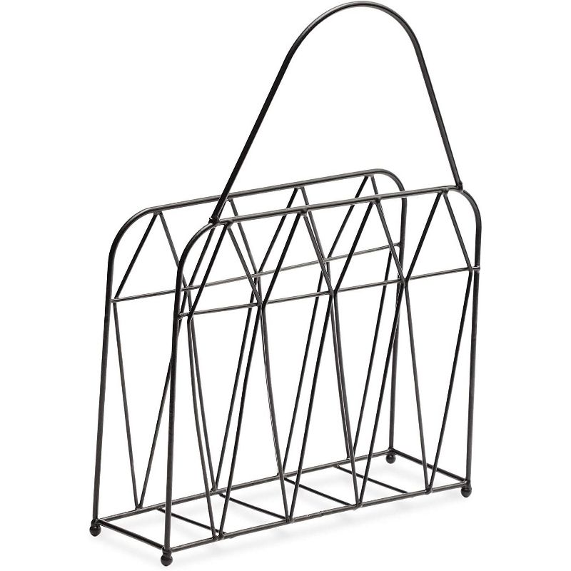 Juvale Hanging Magazine Rack (15.5 Inches, Black), 3 of 5