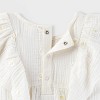 Baby Girls' Daisy Embroidered Bubble Romper - Cat & Jack™ Cream - 3 of 3