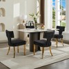 NicBex Modern Hardwood Upholstered Dining Chairs Set of 2 with Copper Nails & Curved Backrest,Linen Fabric Kitchen Chairs,Living Room Chairs - 4 of 4