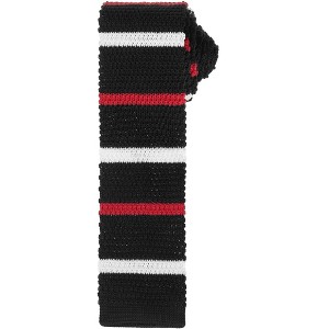 INSPIRE CHIC Men's Knitted Striped Skinny Neckties - 1 of 4
