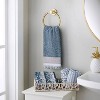 SKL Home 2pc Lincoln Park Hand Towel Set Blue : Microfiber, Machine Washable, Non-Slip Backing - 3 of 4