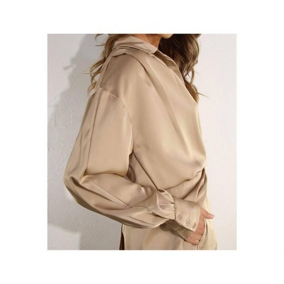 Women's Satin Long Sleeve Top - Mulla