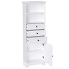 Ridstar 67.3 in. H White Modern Bathroom Storage Cabinet with 3 Drawers and Adjustable Shelves - 2 of 4