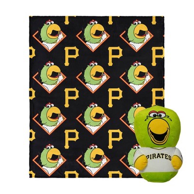 MLB Pittsburgh Pirates Mascot Silk Touch Throw Blanket and 11" Plush