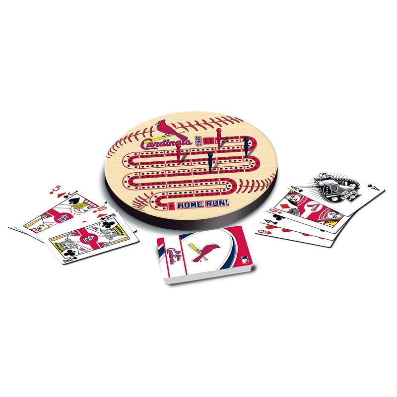 MasterPieces Officially Licensed  MLB St. Louis Cardinals Wooden Cribbage Game for Adults, 3 of 7