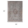 Gray and Beige Medallion Non Skid Area Rug - 3 of 4