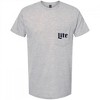 Adult Miller Lite Grey Pocket Tee Shirt - 2 of 4
