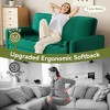 Vipbear 57" Green Small Loveseat Sofa with Throw Pillow for Small Spaces,Velvet Mini Couches Tool-Free Setup Sofa Couch for Bedroom,All-Wood Couches - 4 of 4