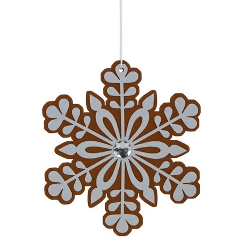Northlight 24ct Glitter Snowflake Christmas Ornament Set 4 - White : Target