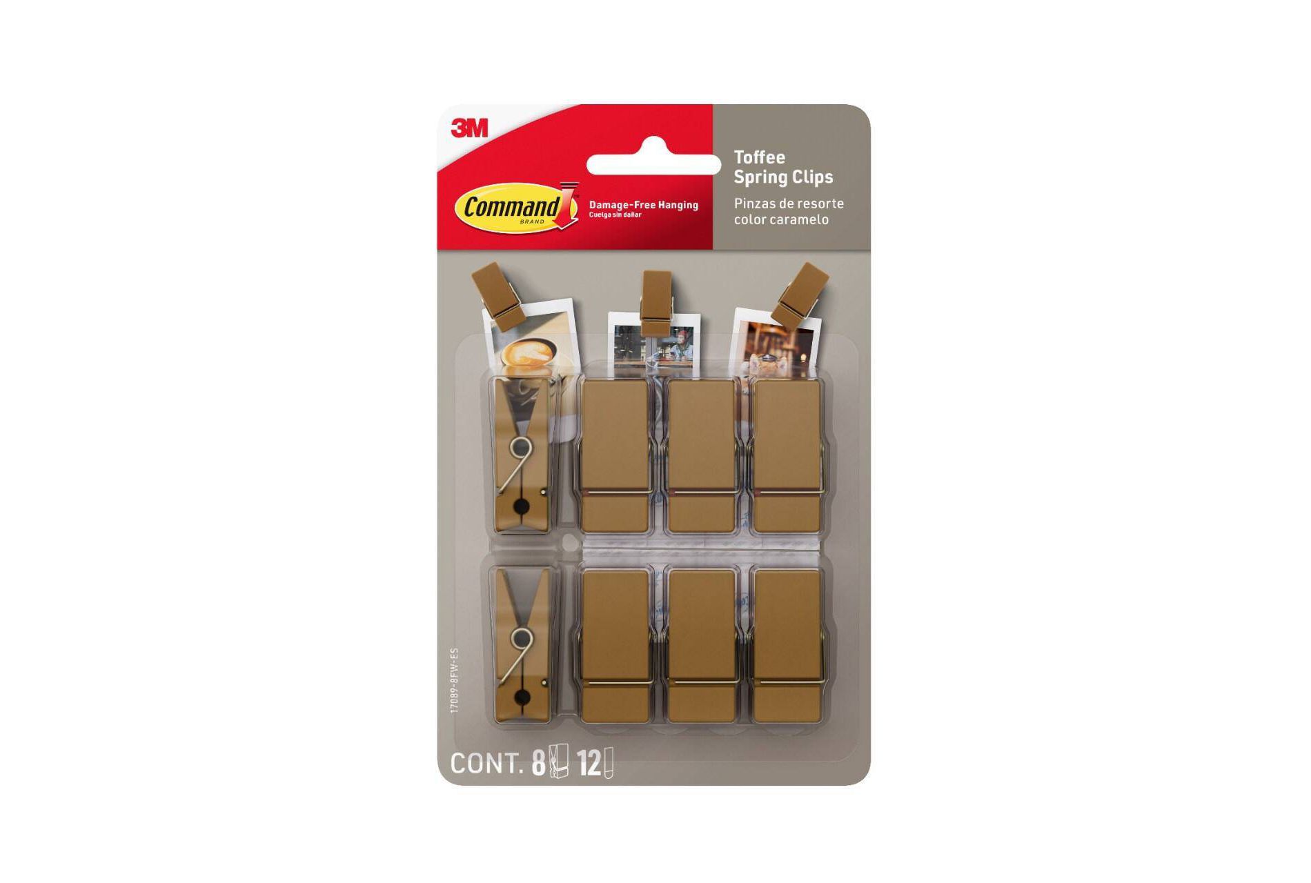 Command Spring Clips 8 Hooks and 12 Strips