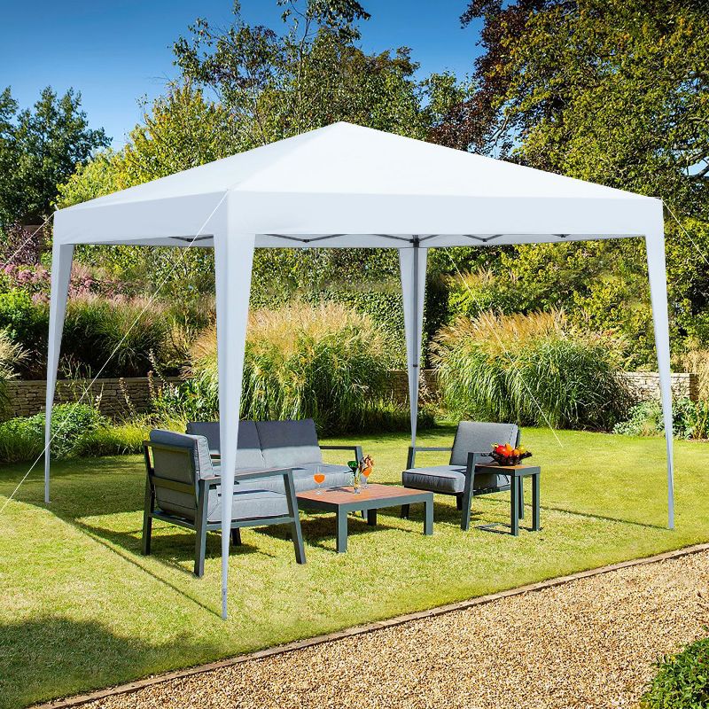 10x10ft Outdoor Patio Pop Up Gazebo Canopy with 4pcs Weight Sand Bag and Carry Bag - Maison Boucle, 1 of 7