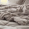 Lyngins 2 PCS Solid Faux Fur & Faux Mink Comforter Mini Set – Twin/Twin XL, Hypoallergenic, Machine Washable, Bedding Set with Sham - 4 of 4