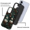 BONGEEK Case Compatible with iPhone 16Plus,Scratch Resistant Hybrid 2-Layer Hard Shell Bright Phone Case,Christmas Retro Snowman Green Colorful - 3 of 4
