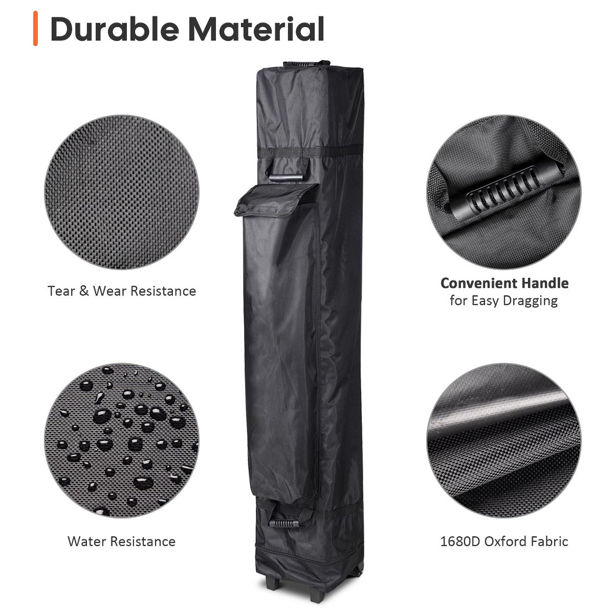 InstaHibit Universal Canopy Carry Bag Wheeled Storage Case for 10x10ft Canopy - thumbnail 5