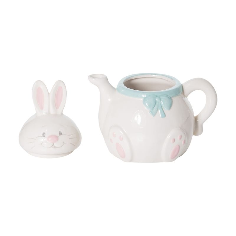 Transpac Dolomite 7.5 in. White Easter Figural Bunny Teapot, 4 of 5
